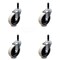 Service Caster 4 Inch Thermoplastic Rubber Wheel 3/4 Inch Expanding Stem Caster SCC, 4PK SCC-EX05S410-TPRS-34-4 - alternate 2